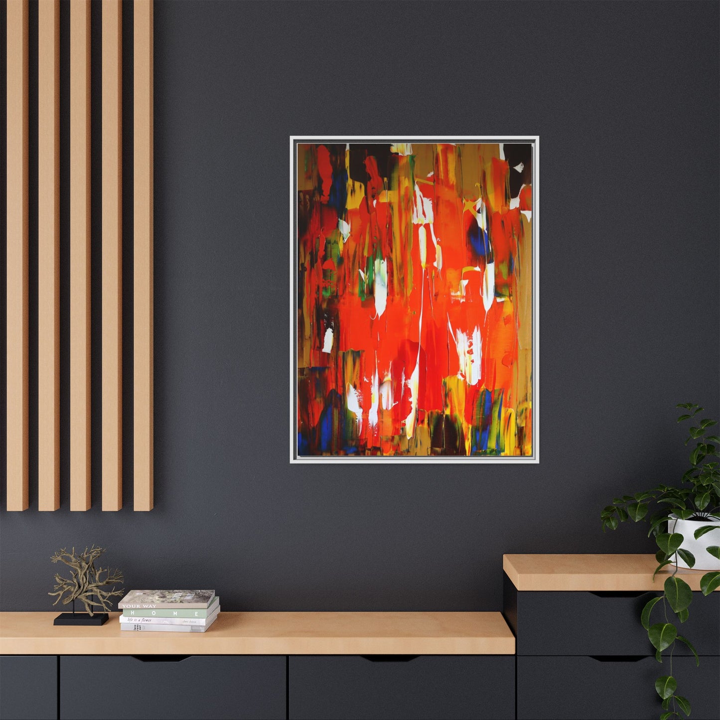 Burn baby burn by Norman Barrett Framed Matte Canvas Wall Art