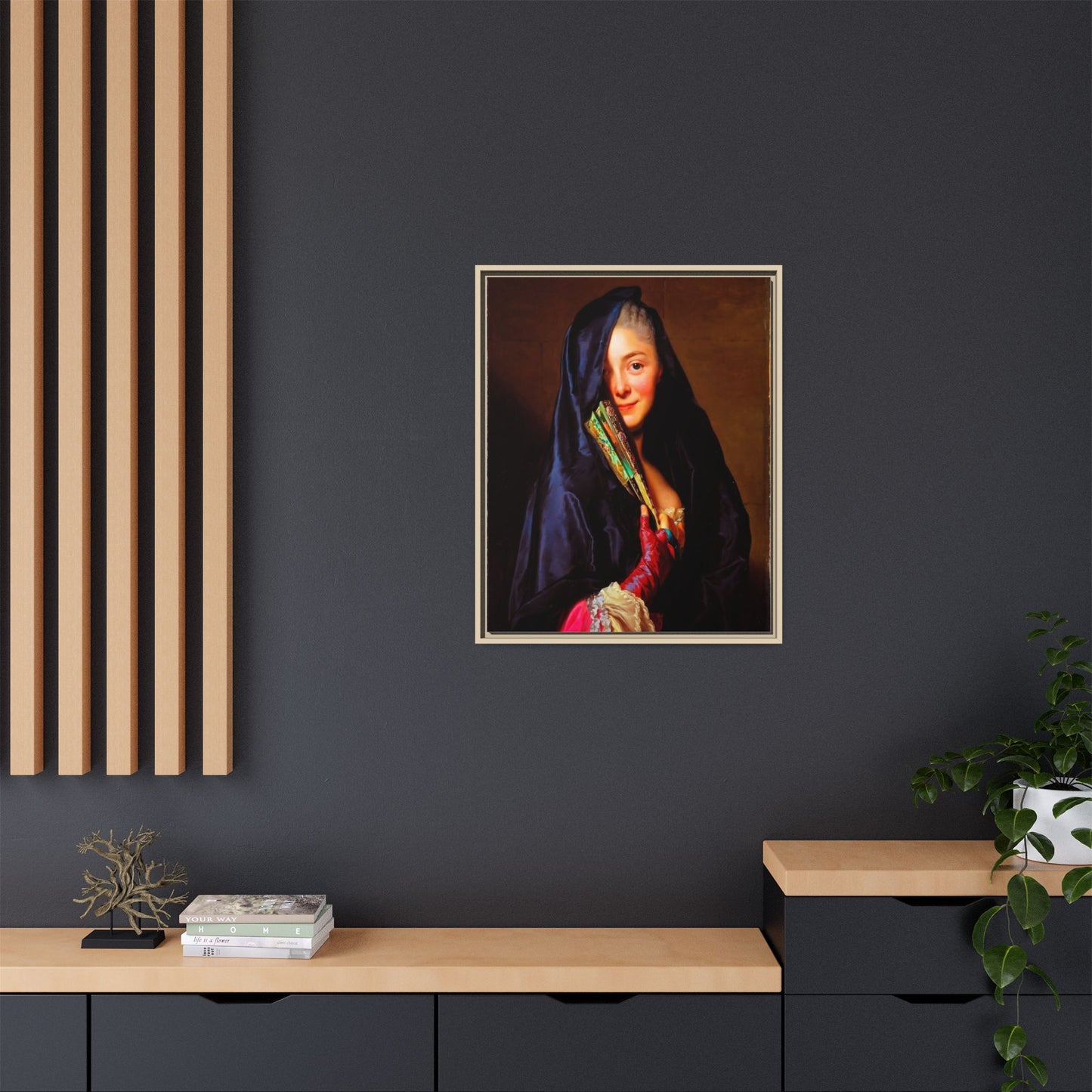 Framed Matte Canvas Wall Art — Classical Portrait Print
