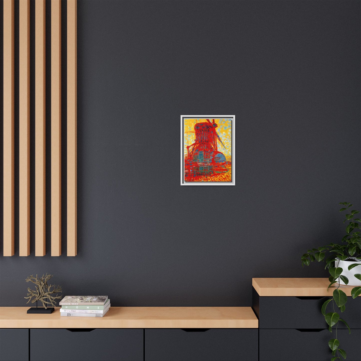 Mill by Sunlight by Piet Mondrian Matte Framed Canvas Wall Art Print