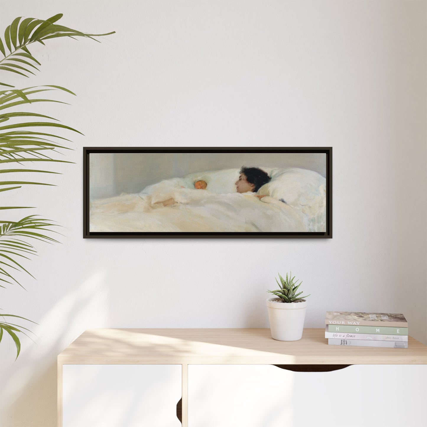 Mother by Joaquin Sorolla y Bastida Framed Matte Canvas Wall Art Print