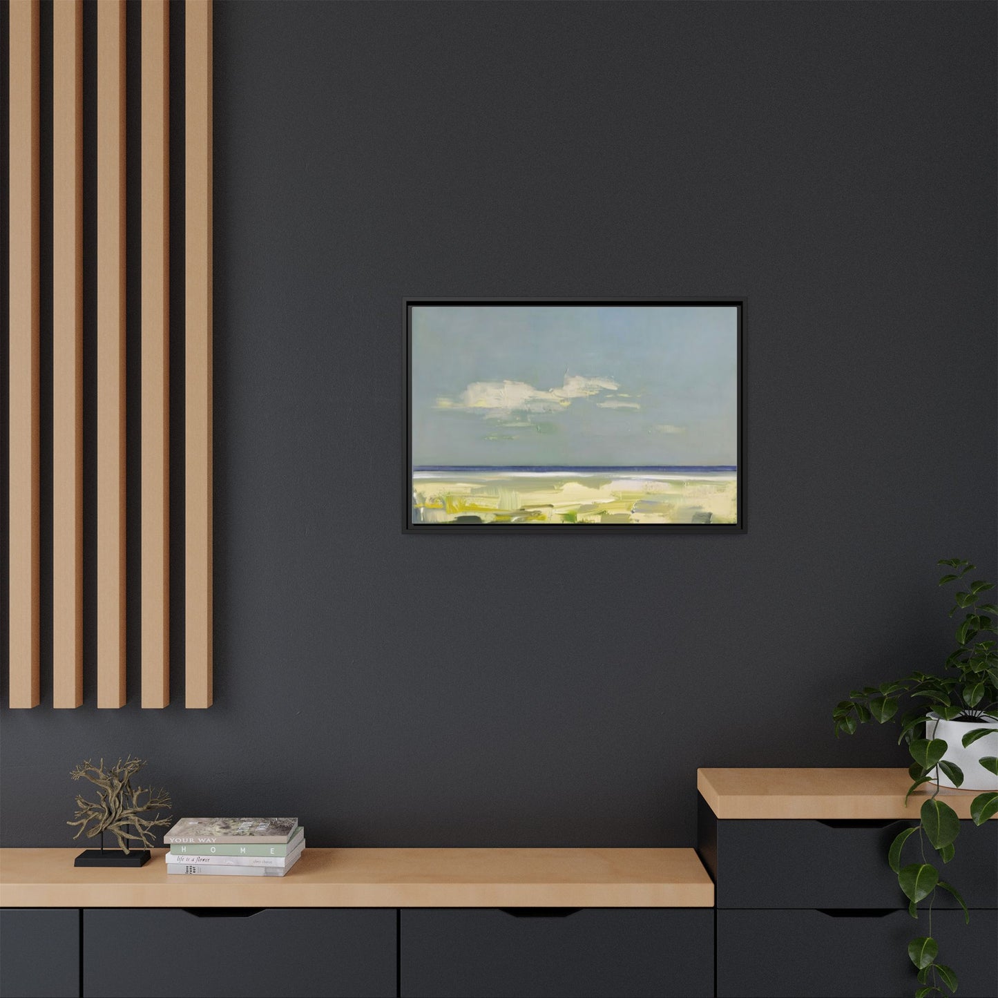Coastal Calm Matte Canvas Framed Wall Art
