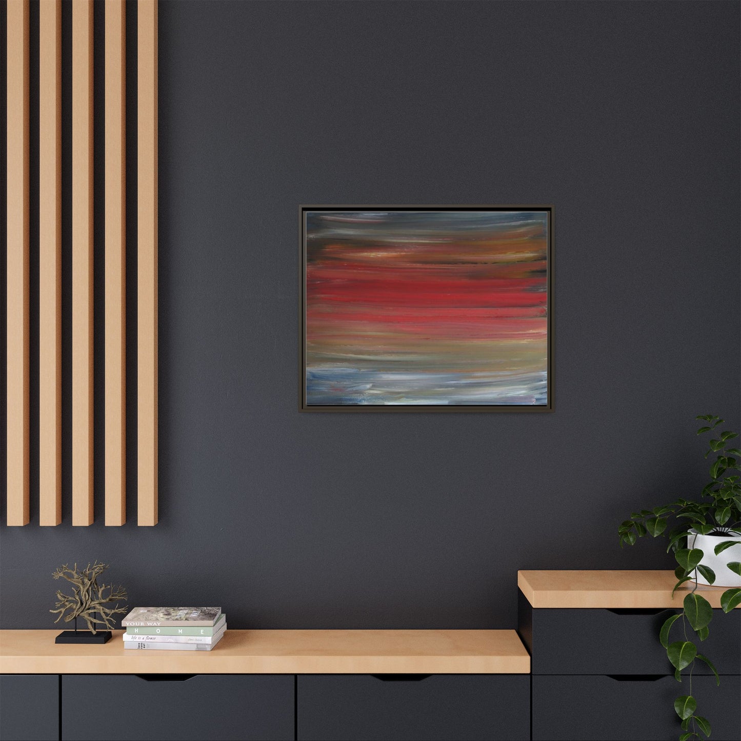 Misty morning by Norman Barrett Framed Matte Canvas Wall Art