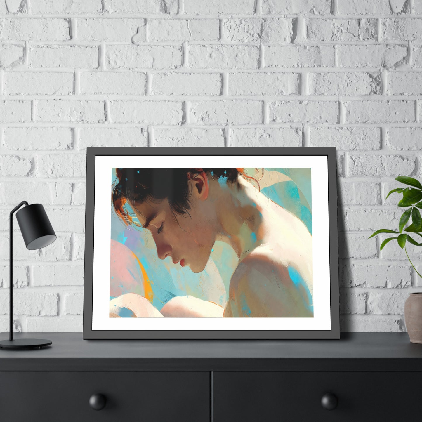 Framed Art Poster — Serene Portrait Print for Home Decor