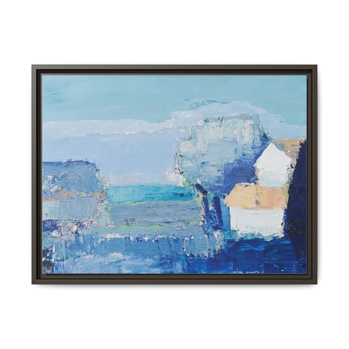 Paysage de Provence by Nicolas de Staël Framed Matte Canvas Seascape Wall Art Print