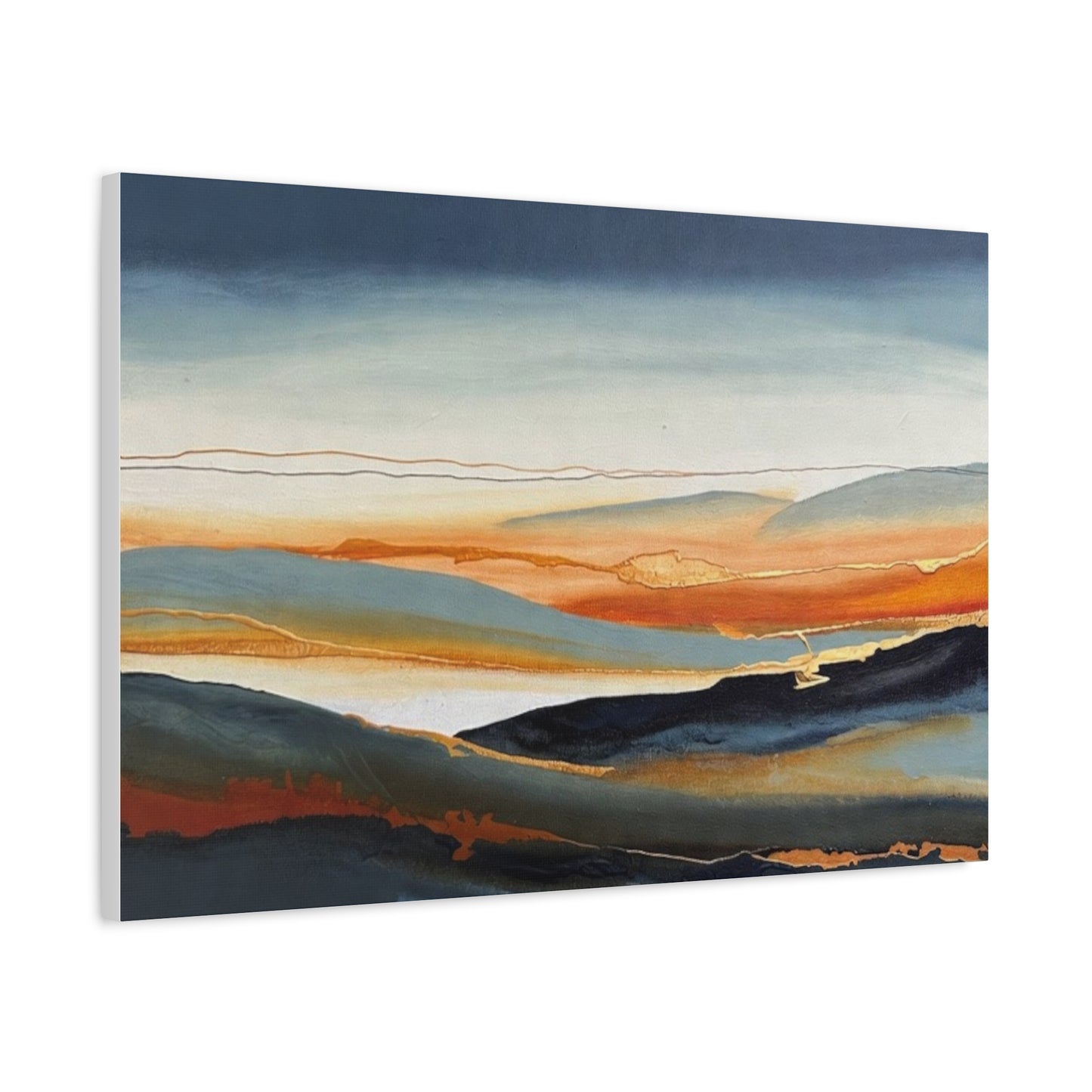 Abstract Coastal Sunset Canvas Print — Matte Stretched Wall Art