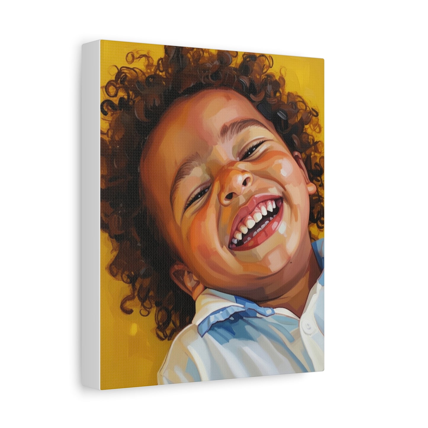 Joyful Child Portrait Canvas - Matte Stretched Wall Art