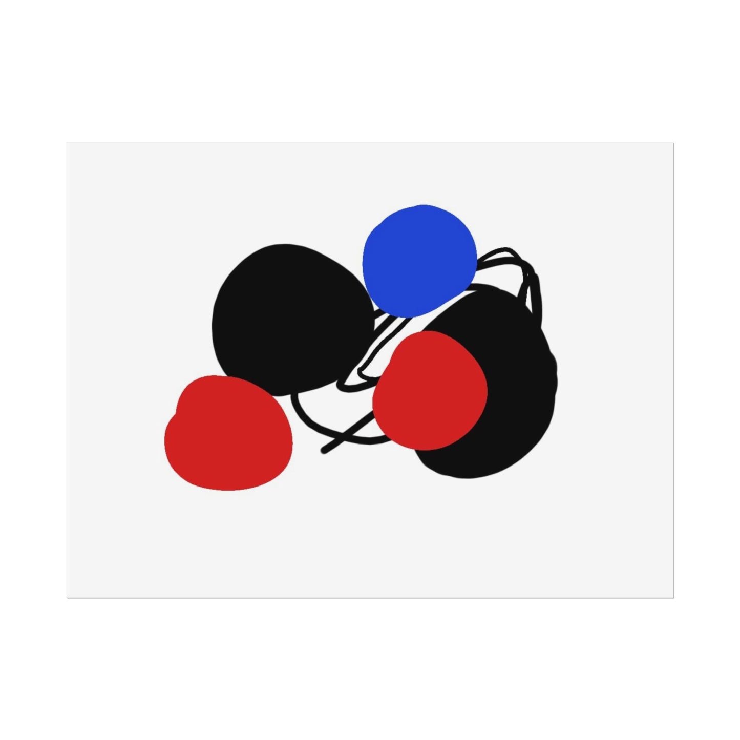 Blue dot by Norman Barrett Wall Art Print