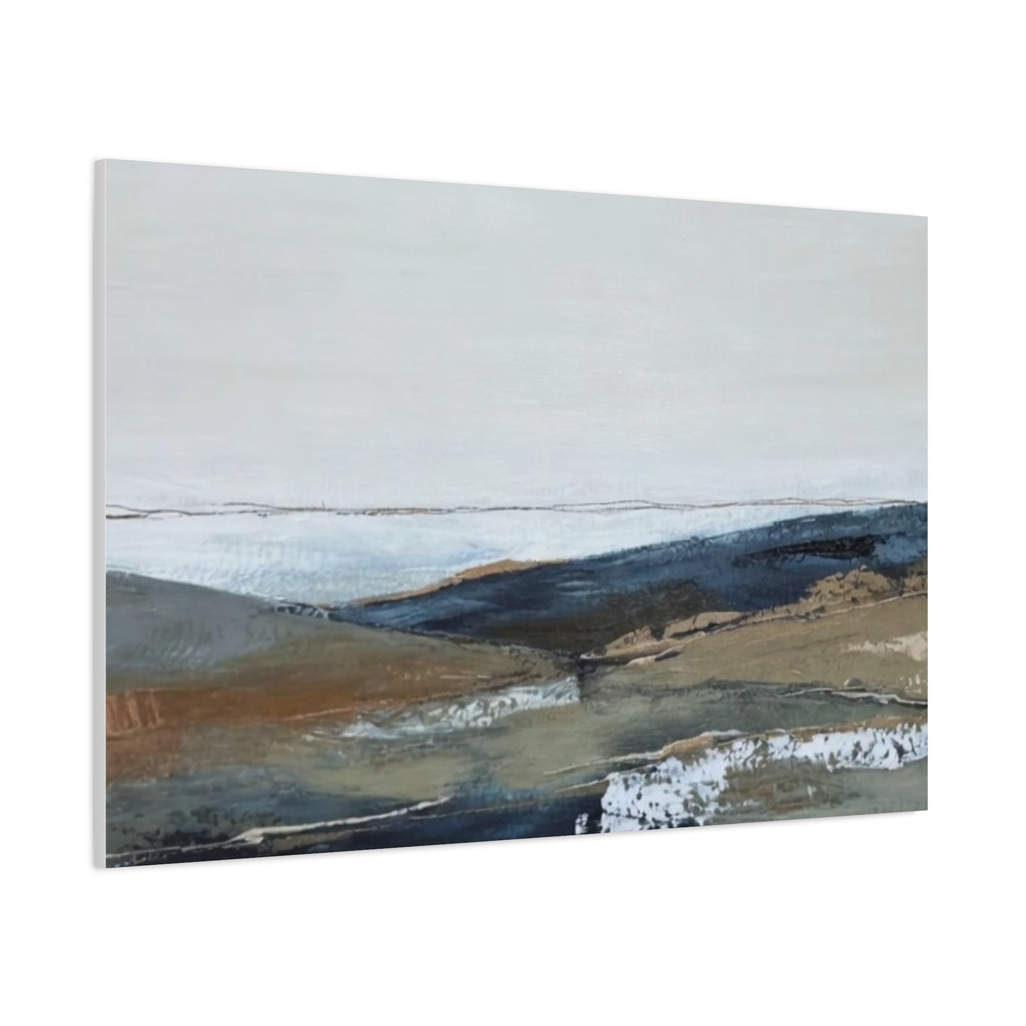 Abstract Coastal Landscape Canvas — Stretched Matte Wall Art