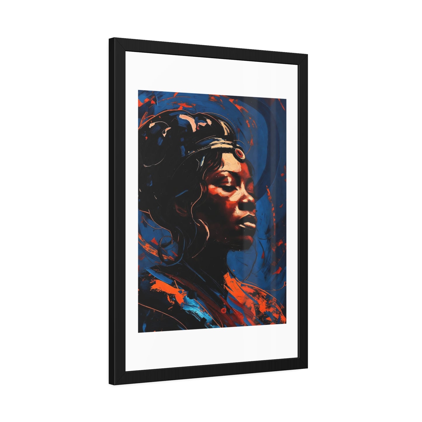 Framed Art Poster — Bold Abstract Portrait Wall Art
