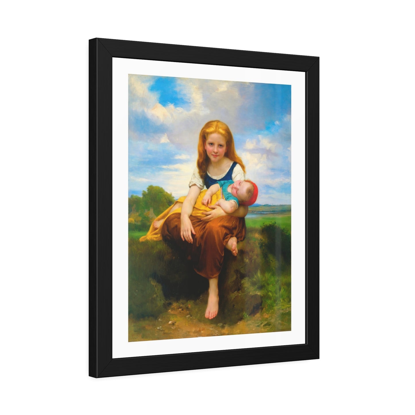 Framed Poster — Vintage Mother & Child Art Print