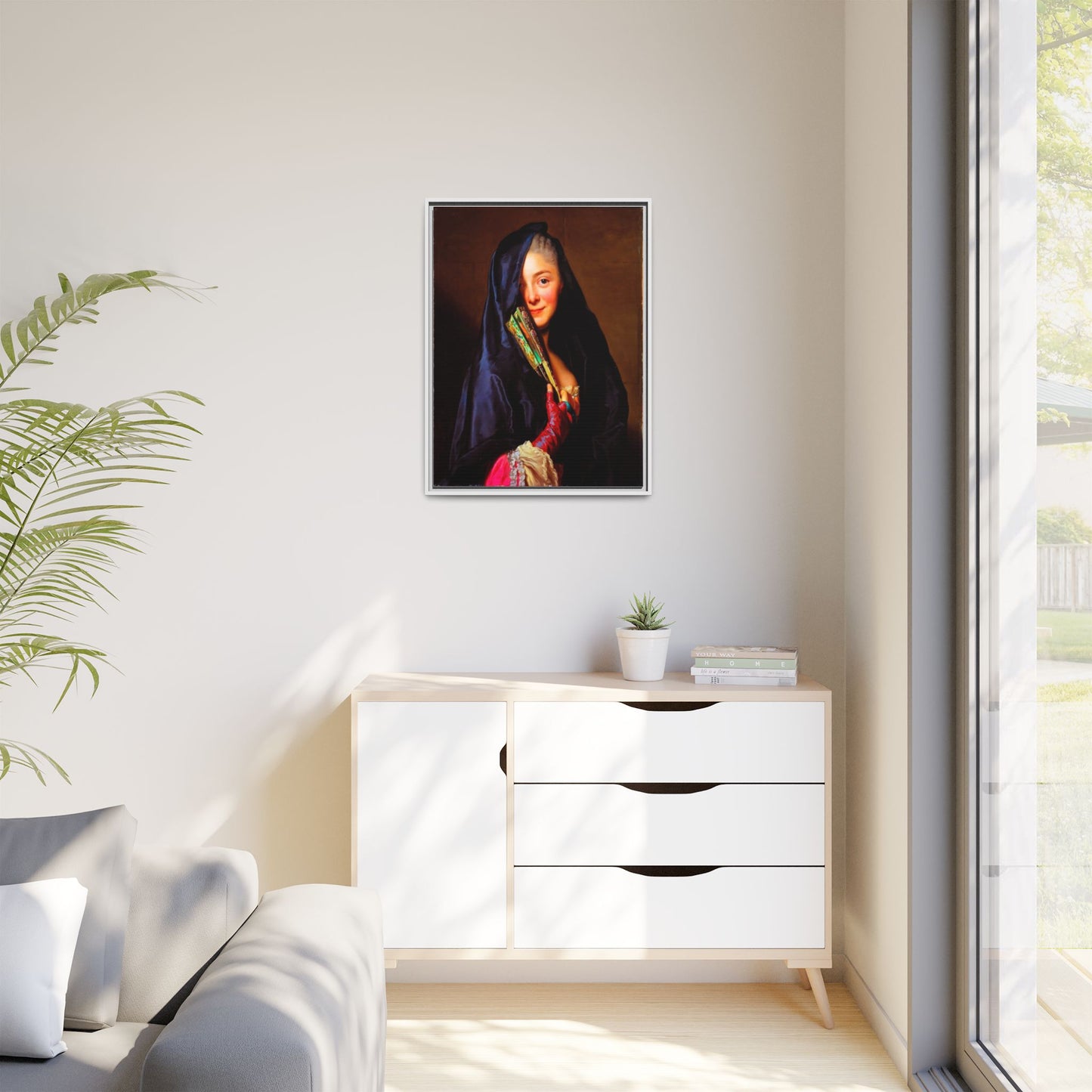 Framed Matte Canvas Wall Art — Classical Portrait Print