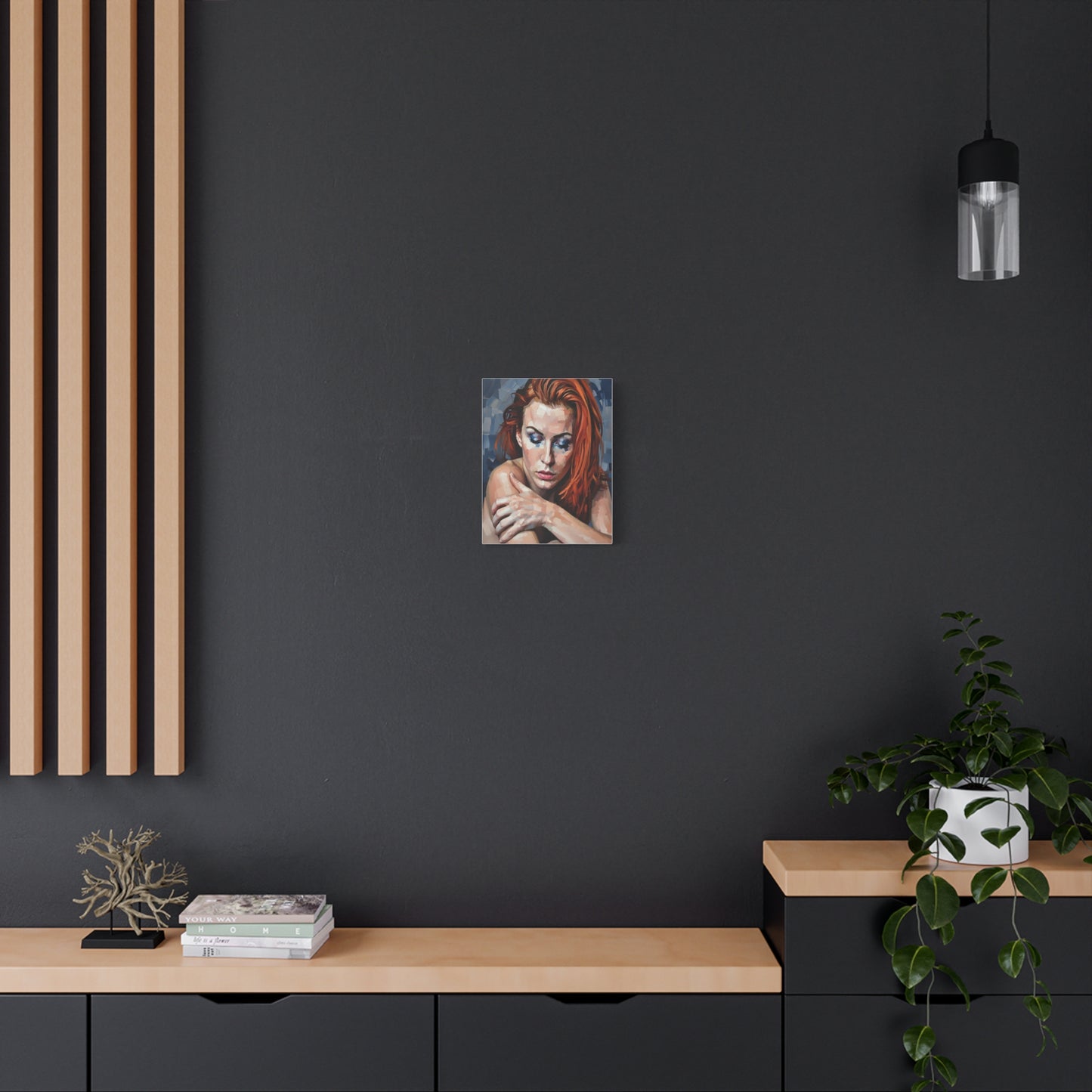 Red-Headed Woman Portrait Canvas Print — Matte Stretched Wall Art