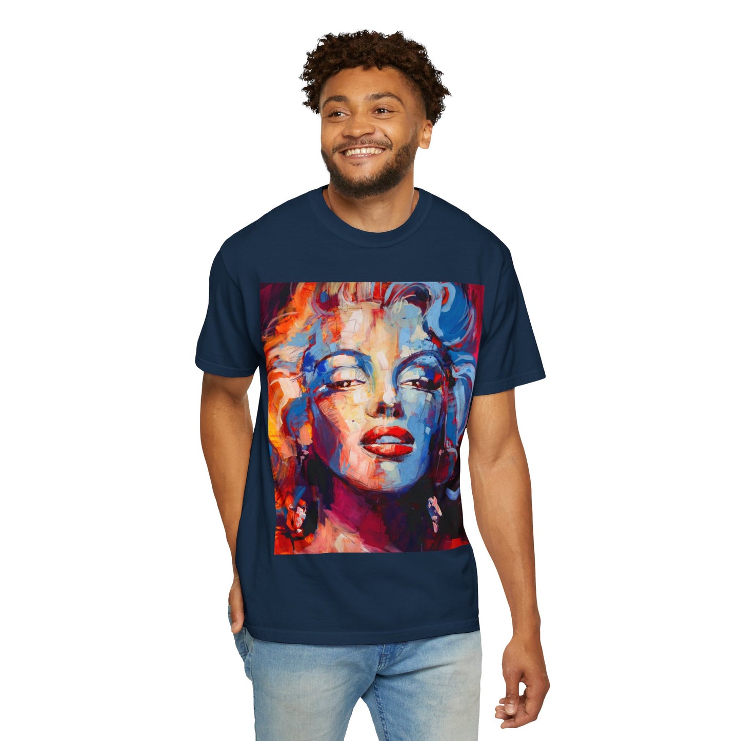 Artistic Pop Portrait T-Shirt — Colorful Marilyn-Inspired Graphic Tee