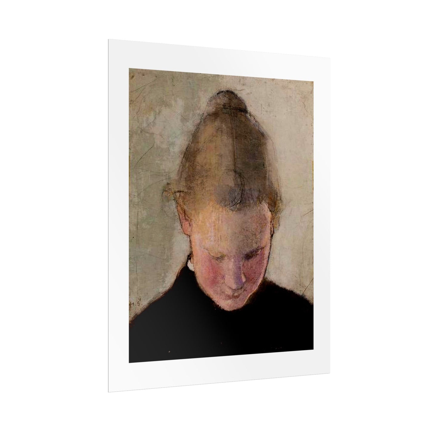 Lukeva tytto by Helena Schjerfbeck Wall Art Print