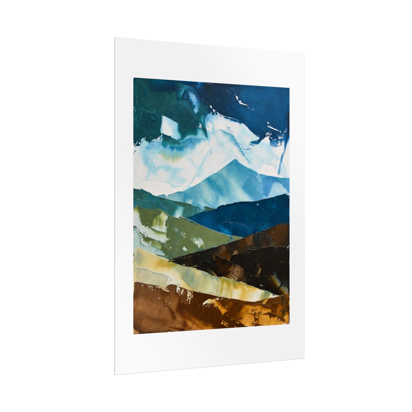 Abstract Mountain Landscape Poster — Rolled Art Print