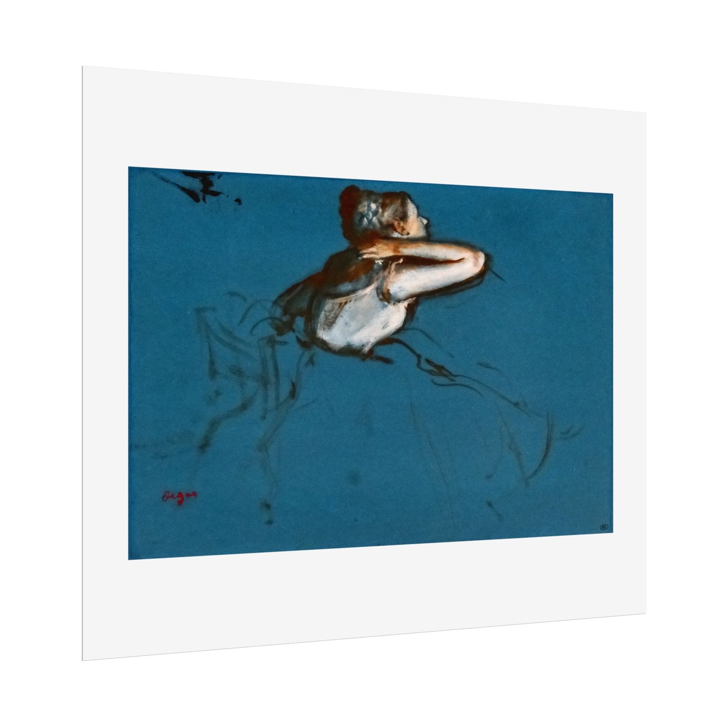 Blue Ballerina by Edgar Degas Wall Art Print
