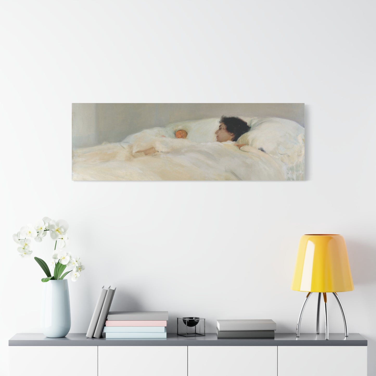 Mother by Joaquin Sorolla y Bastida Art Canvas Print — Serene Nursery Wall Decor