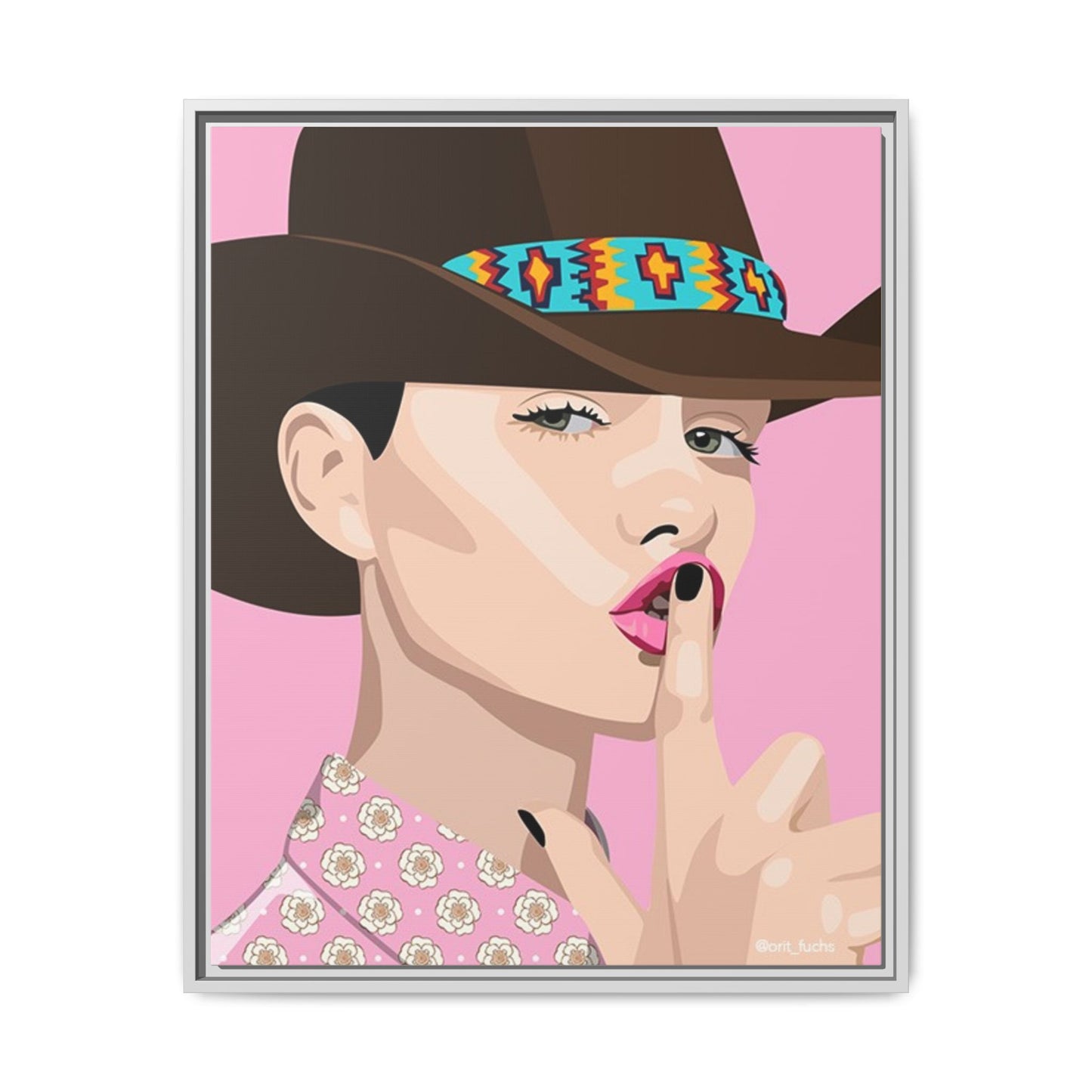 Vivid 63 by Orit Fuchs Matte Framed Canvas Wall Art