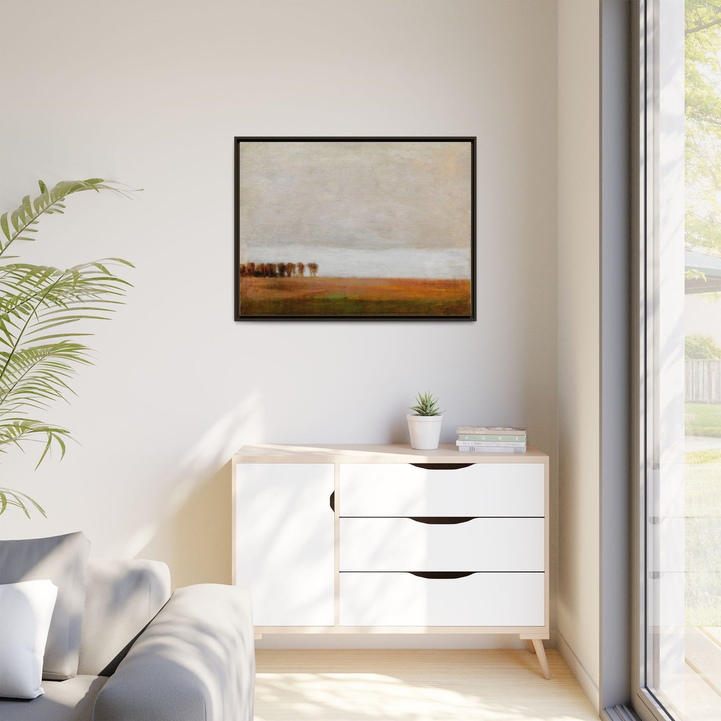 View of Jaegersborg Allé, North of Copenhagen by Vilhelm Hammershøi Framed Matte Canvas Wall Art Print