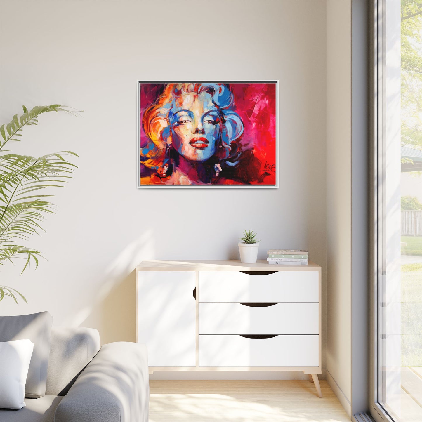 Marilyn Monroe attributed to Voke Matte Canvas Framed Wall Art