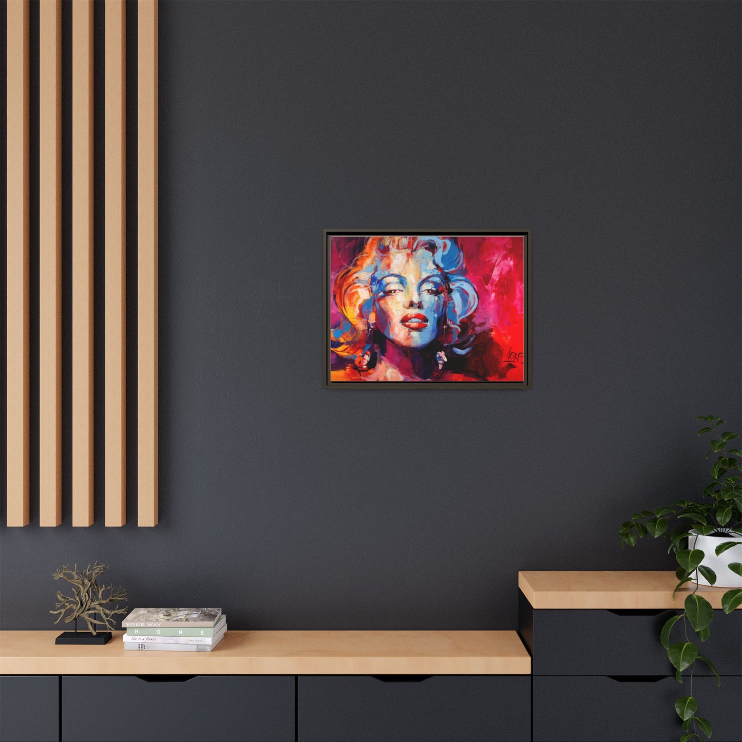 Marilyn Monroe attributed to Voke Matte Canvas Framed Wall Art