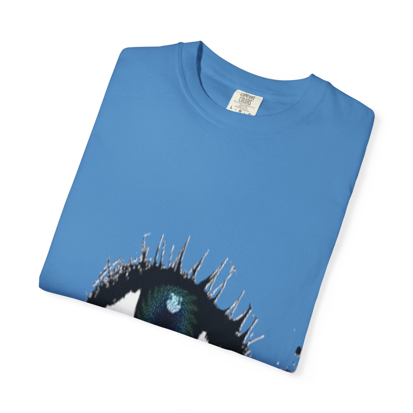 Eye Graphic T-Shirt — Blue Iris Grunge Art Tee
