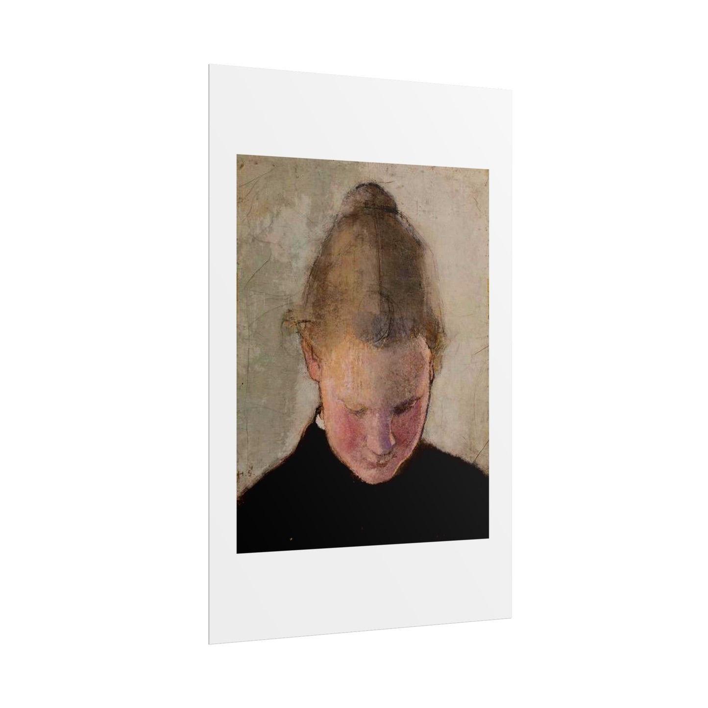 Lukeva tytto by Helena Schjerfbeck Wall Art Print