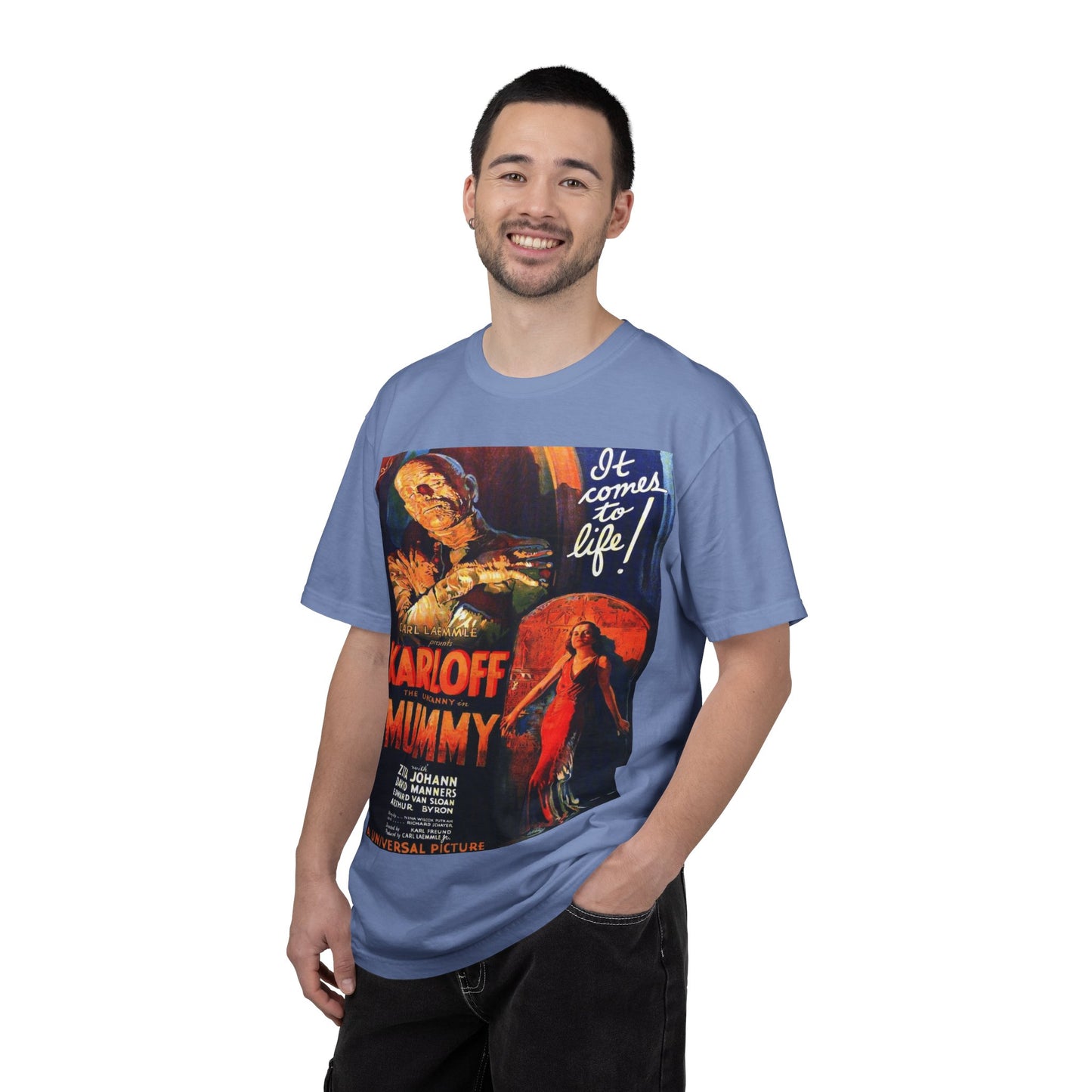 Mummy Movie Poster T‑Shirt — Vintage Karloff Horror Graphic Tee