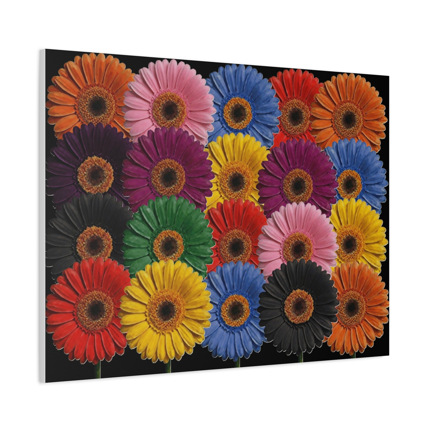 Colorful Gerbera Daisy Canvas Print — Vibrant Floral Wall Art