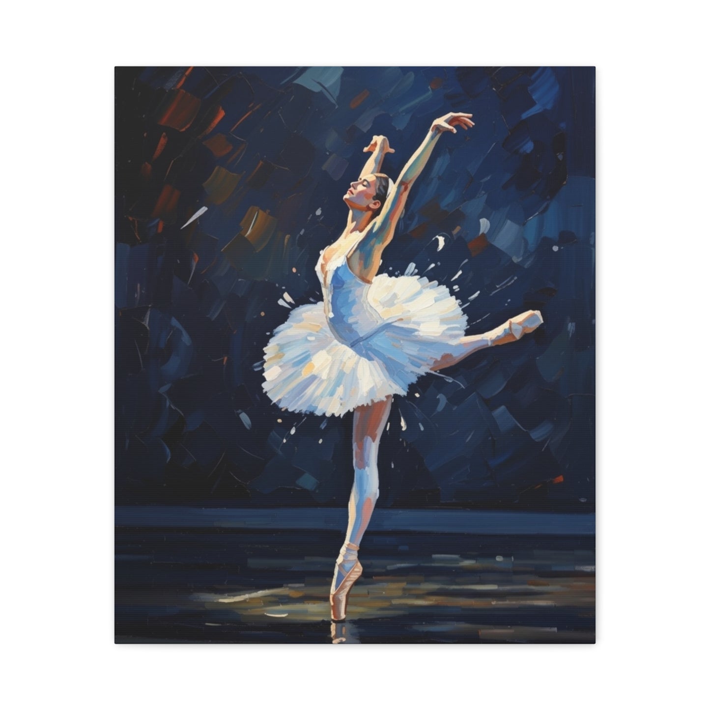 Ballerina Dance Matte Canvas Wall Art — Stretched 1.25"