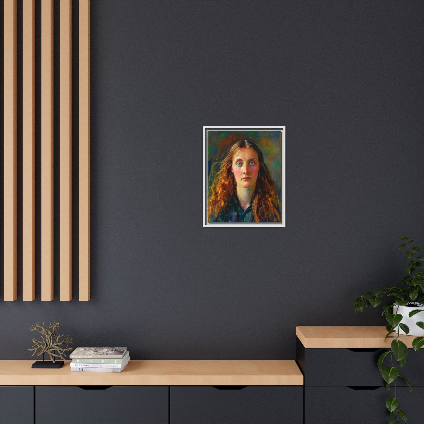 Framed Matte Canvas Print — Vintage Portrait Art