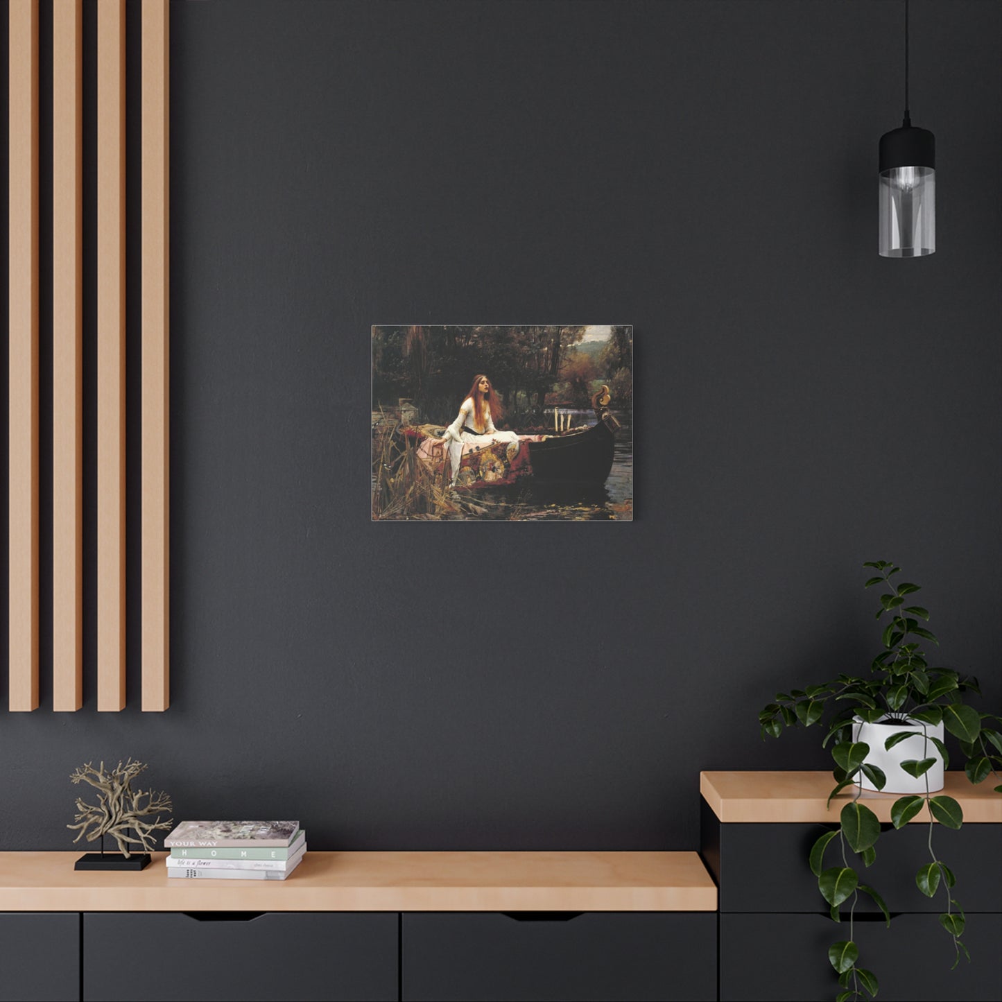 The Lady of Shalott by John William Waterhouse Matte Canvas Wall Art Print