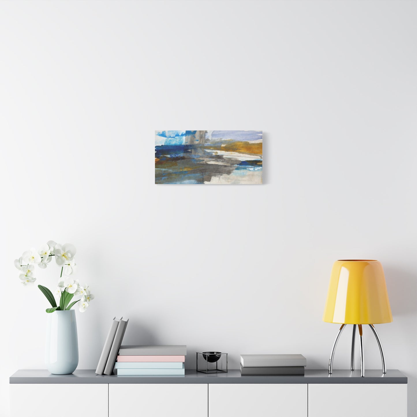Abstract Coastal Blue Matte Canvas Print — Stretched 1.25" Wall Art