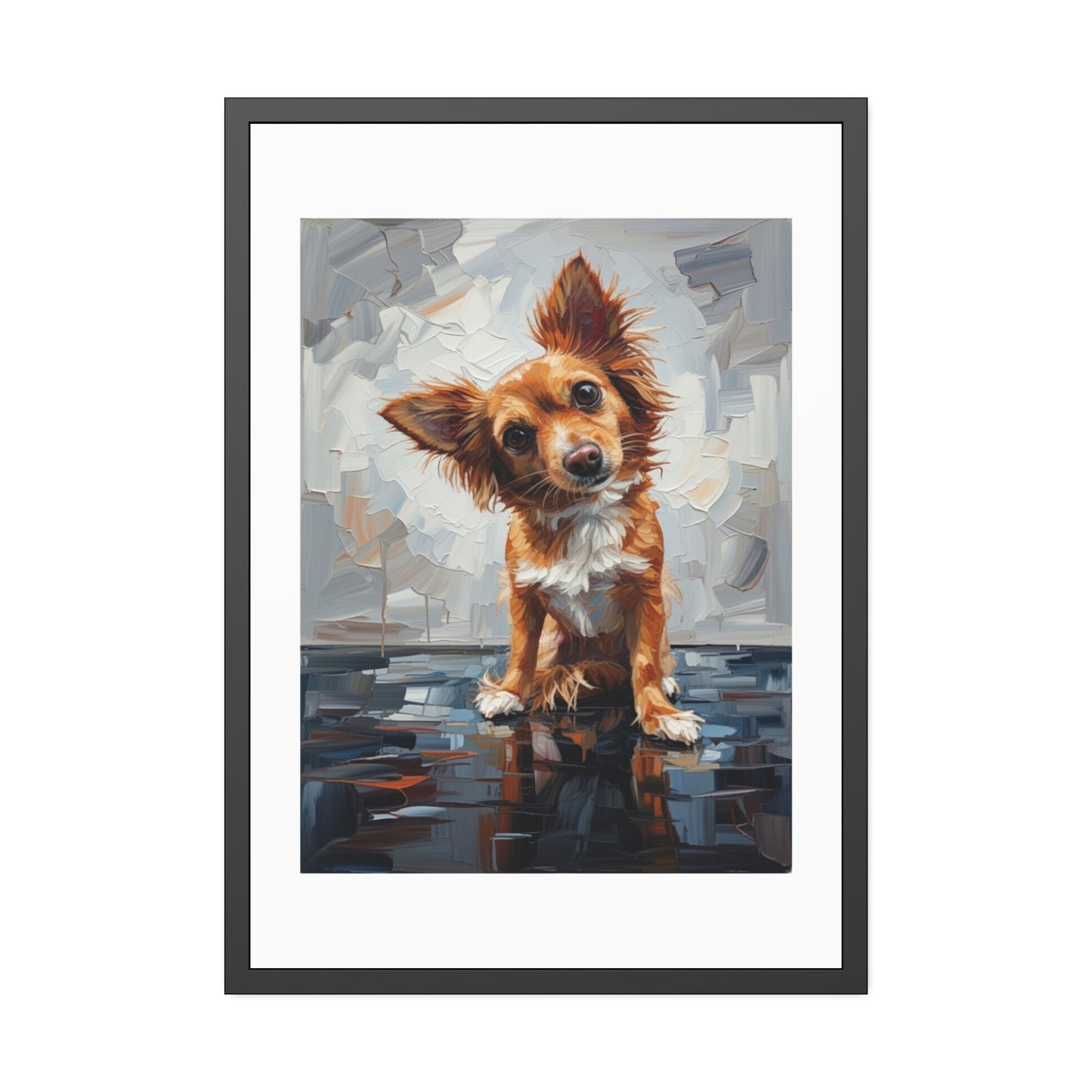Dog Portrait Framed Poster — Cute Puppy Wall Art
