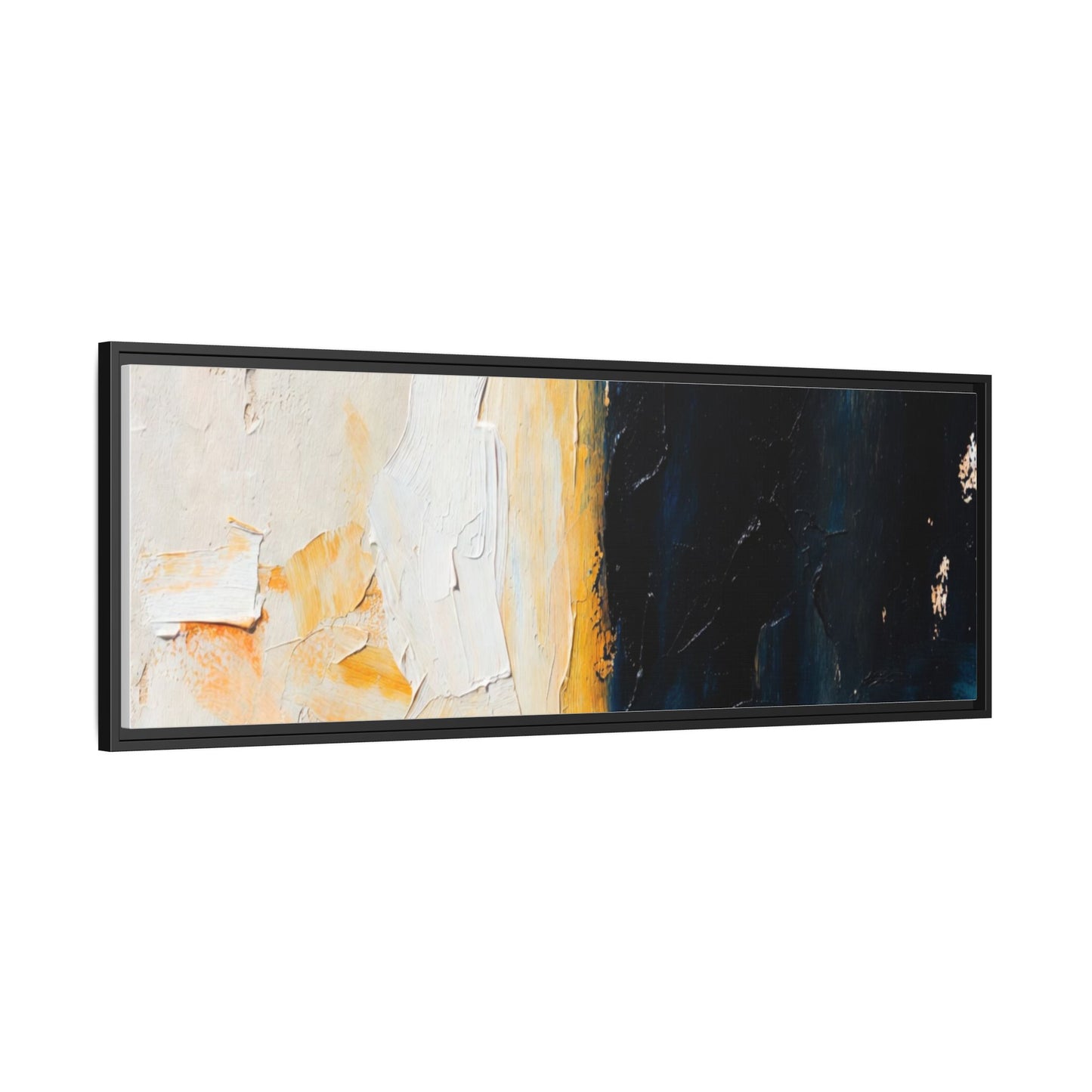 Abstract Coastal Texture Framed Canvas Art — Matte Multi-Color Wall Print