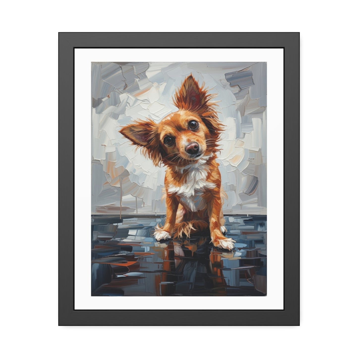Dog Portrait Framed Poster — Cute Puppy Wall Art