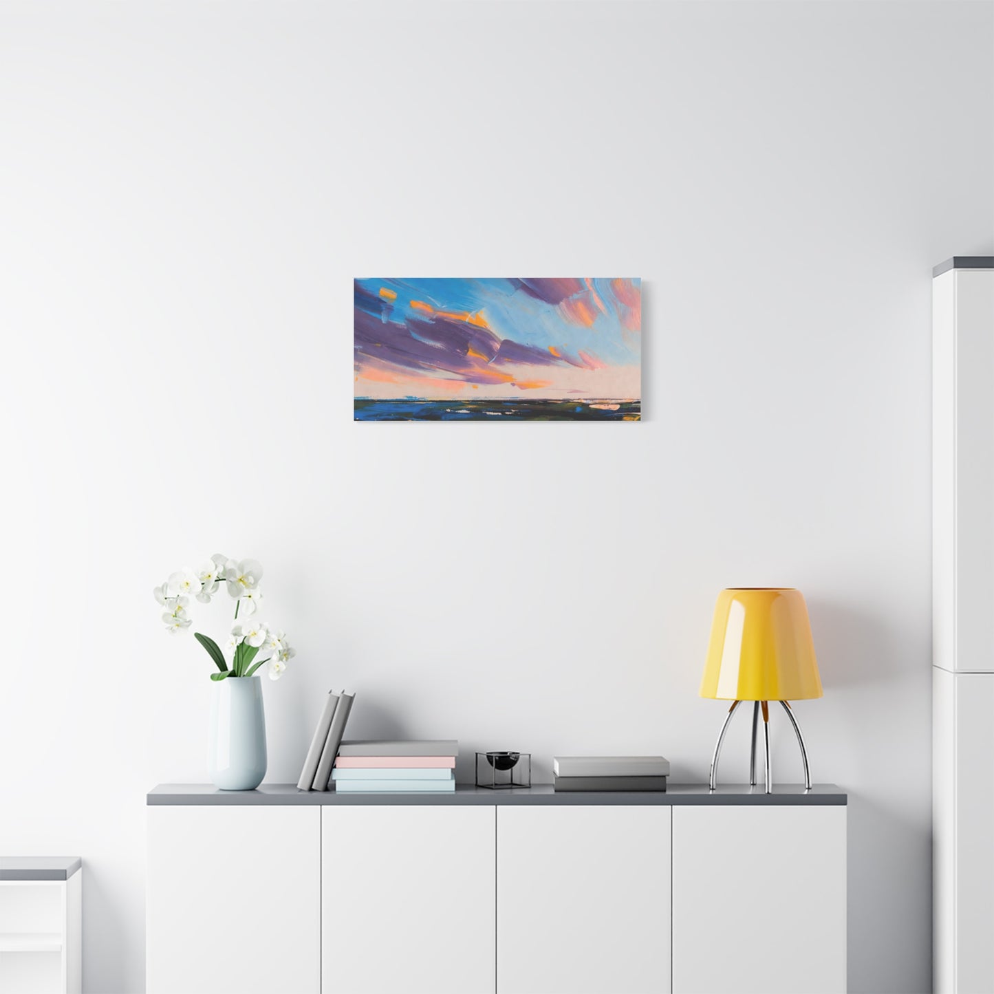 Abstract Coastal Sunset Canvas Print — Matte Stretched Wall Art
