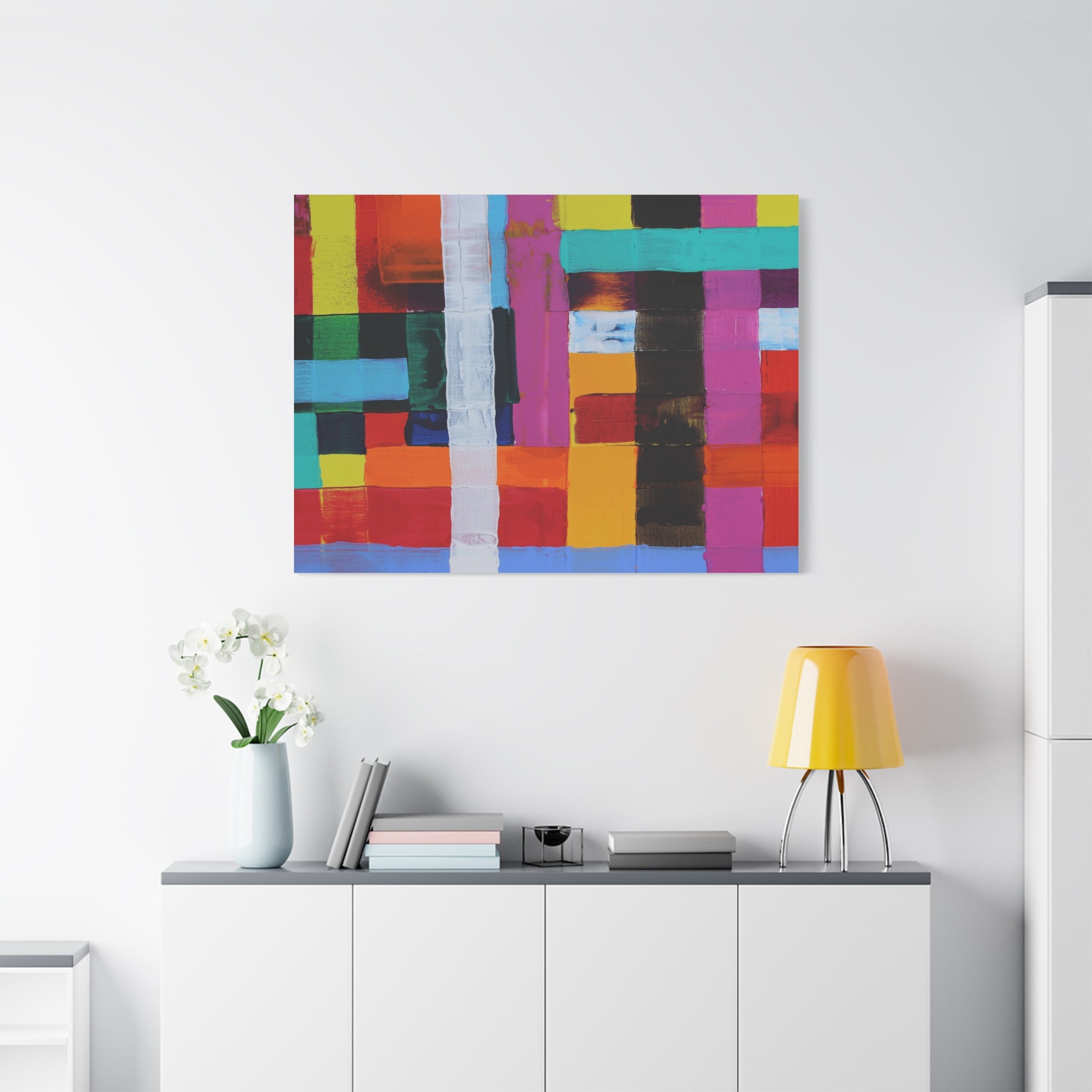 Farbfeld Malerei (Acryl) by Unknown Artist Matte Canvas Print Wall Art