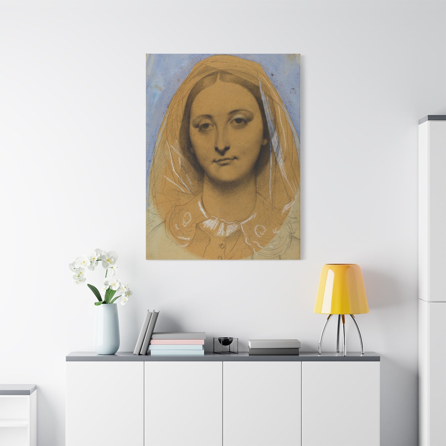 Mademoiselle Mary de Borderieux by Jean Auguste Dominique Ingres Matte Stretched Canvas Wall Art