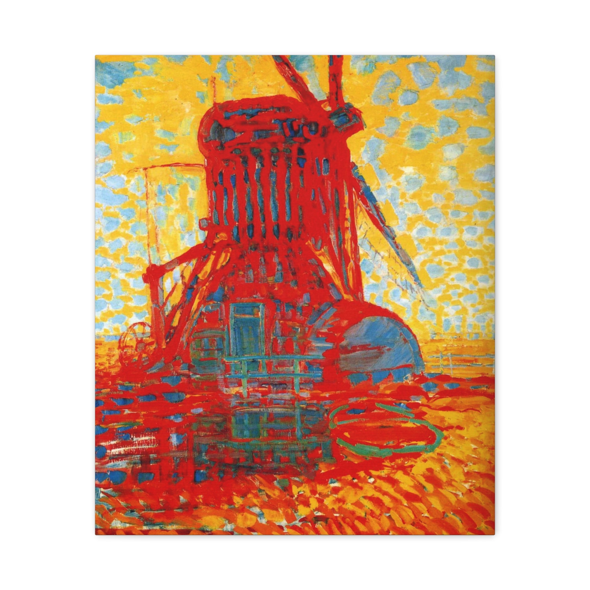 Mill by Sunlight by Piet Mondrian Canvas Wall Art Print