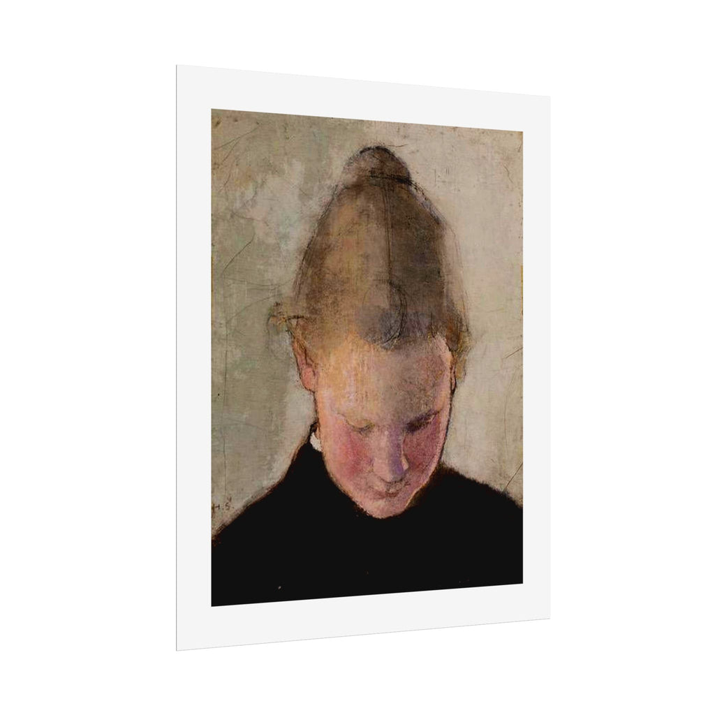 Lukeva tytto by Helena Schjerfbeck Wall Art Print