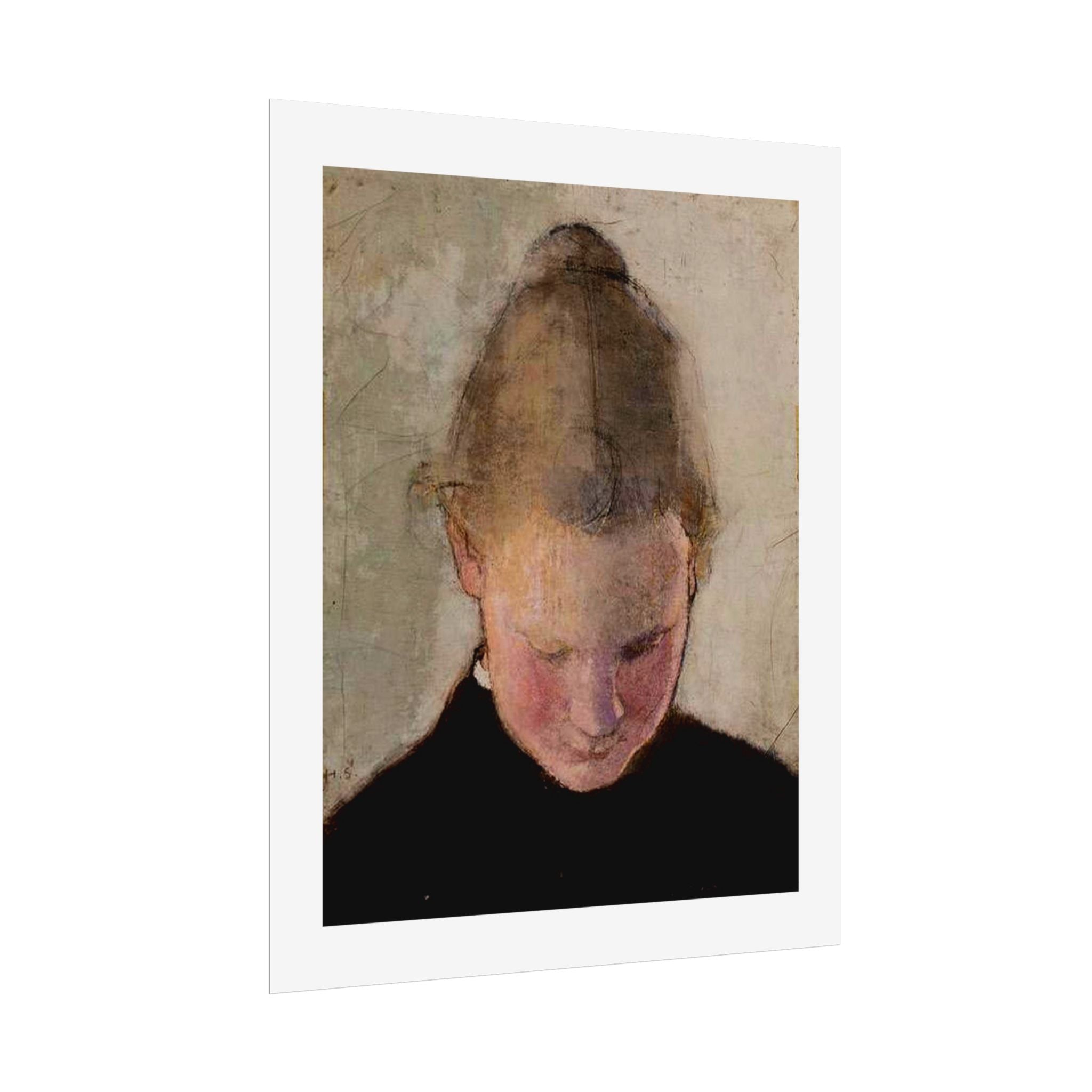 Lukeva tytto by Helena Schjerfbeck Wall Art Print