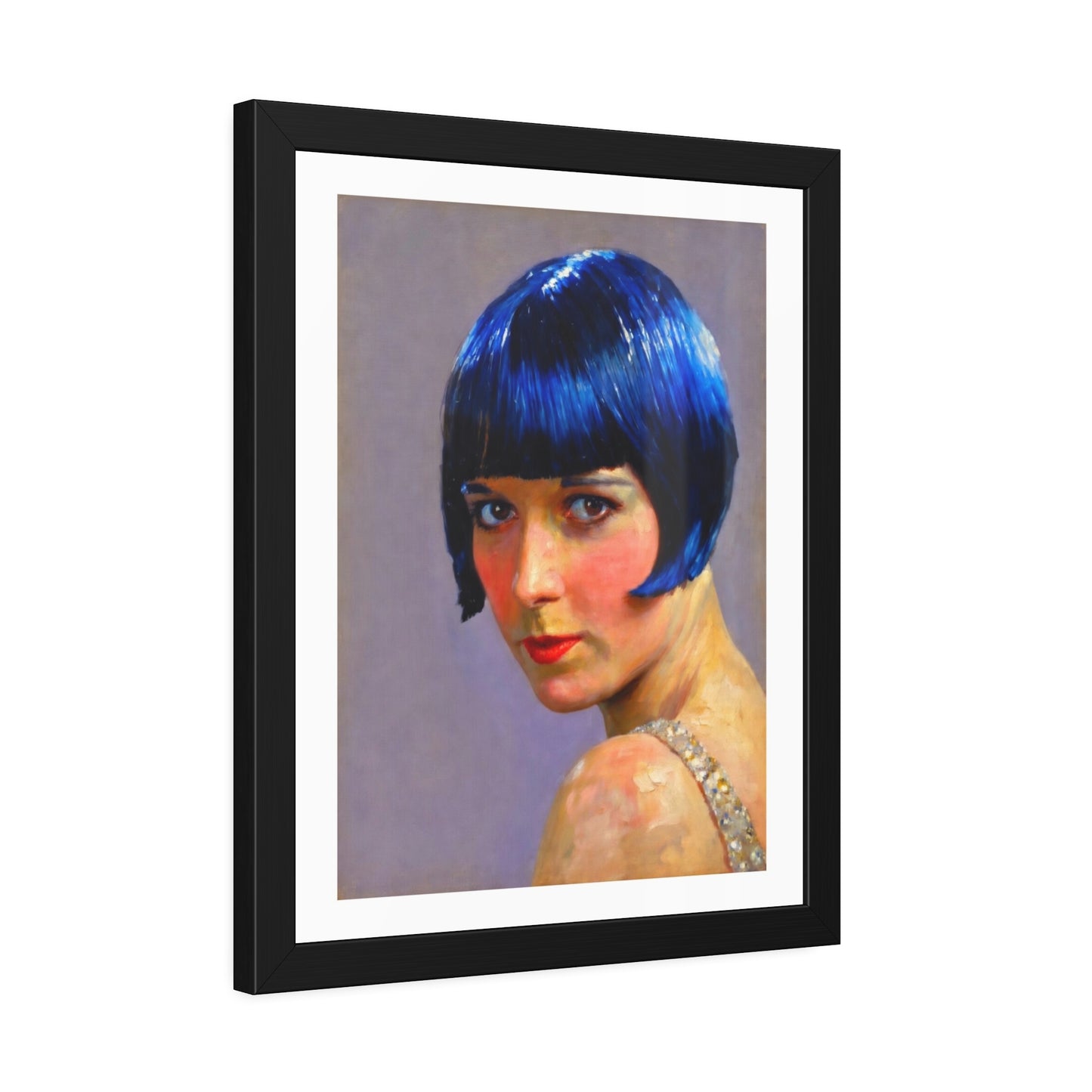 Blue Bob Portrait Framed Poster
