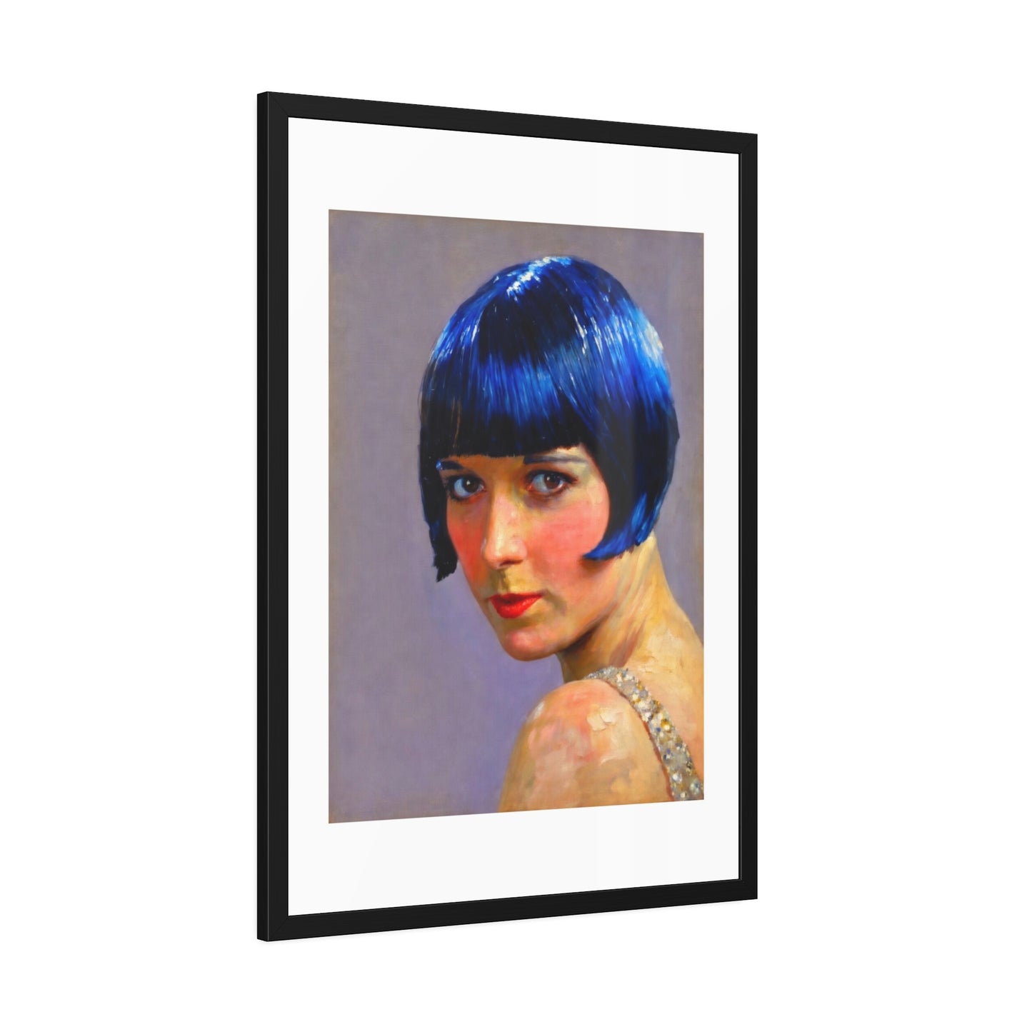 Blue Bob Portrait Framed Poster
