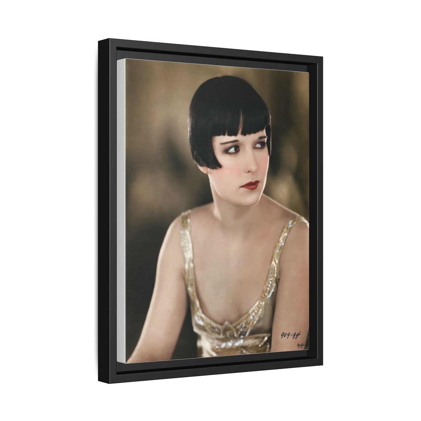 Vintage Louise Brooks Portrait Matte Canvas Framed Wall Art