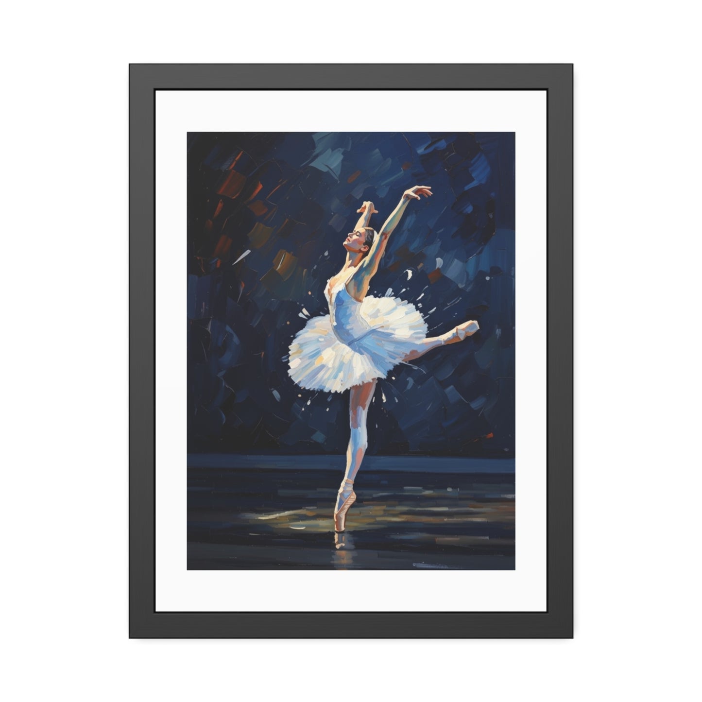 Ballet Dancer Framed Poster — Elegant Prima Ballerina Wall Art