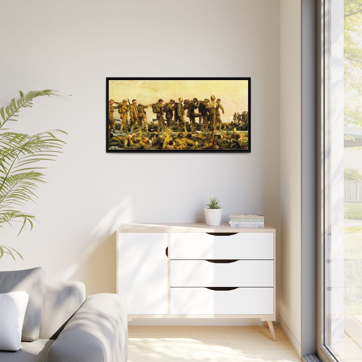 Gassed by John Singer Sargent (RA) Framed Matte Canvas Print
