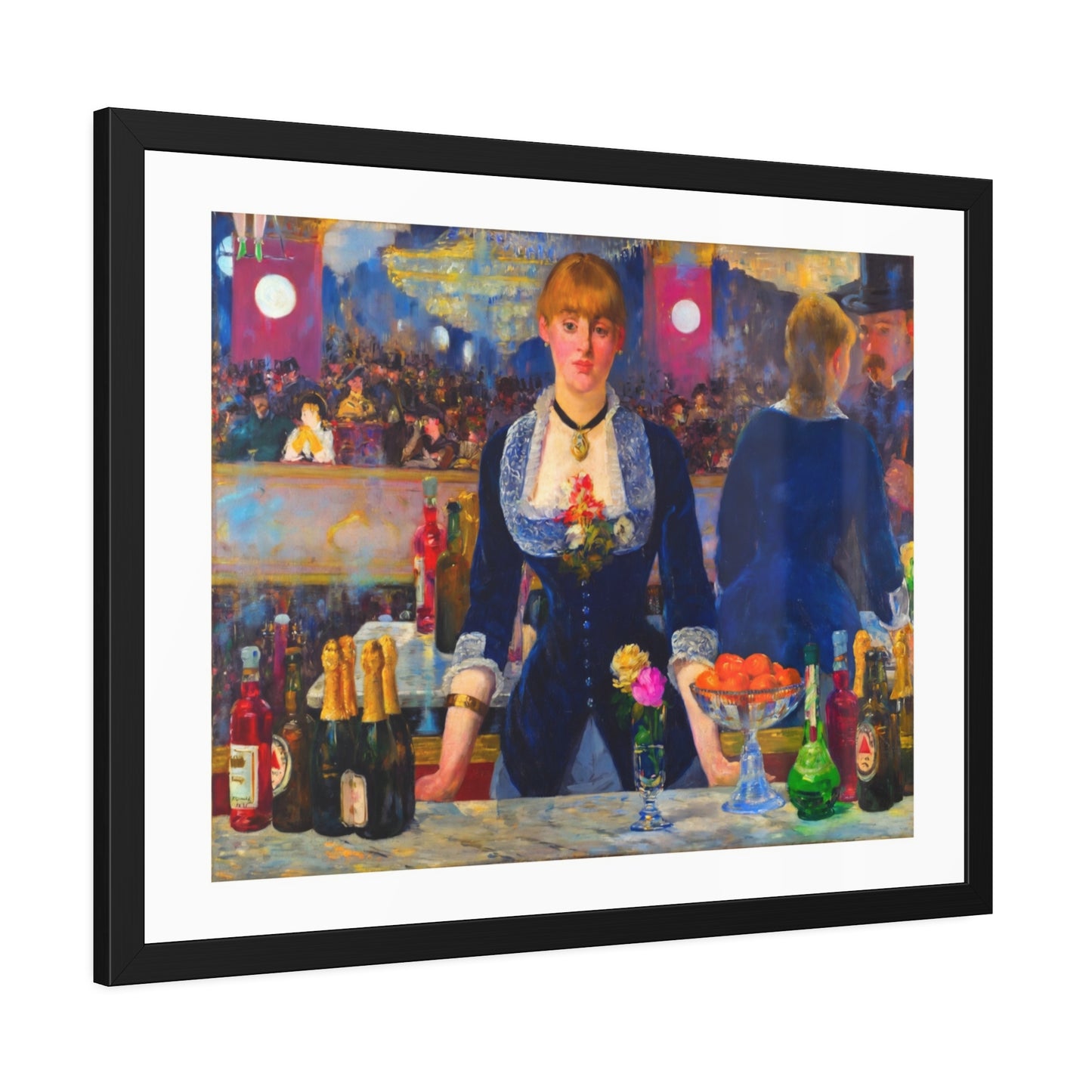 Framed Art Poster — 'A Bar at the Folies‑Bergère' Vintage Impressionist Print