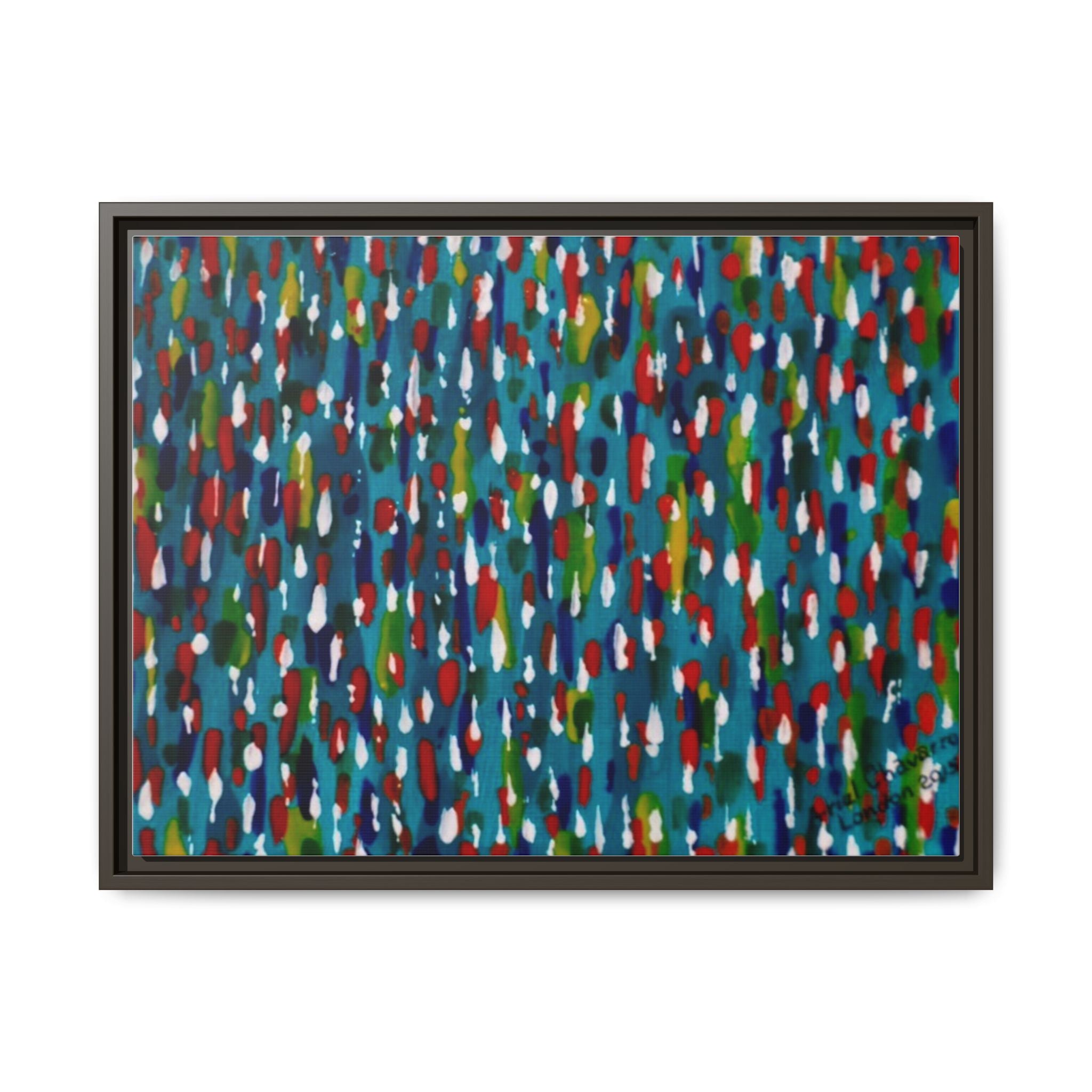 Colours Of The Soul Reflecting On Water by Ariel Chavarro Avila Matte Canvas Framed Art