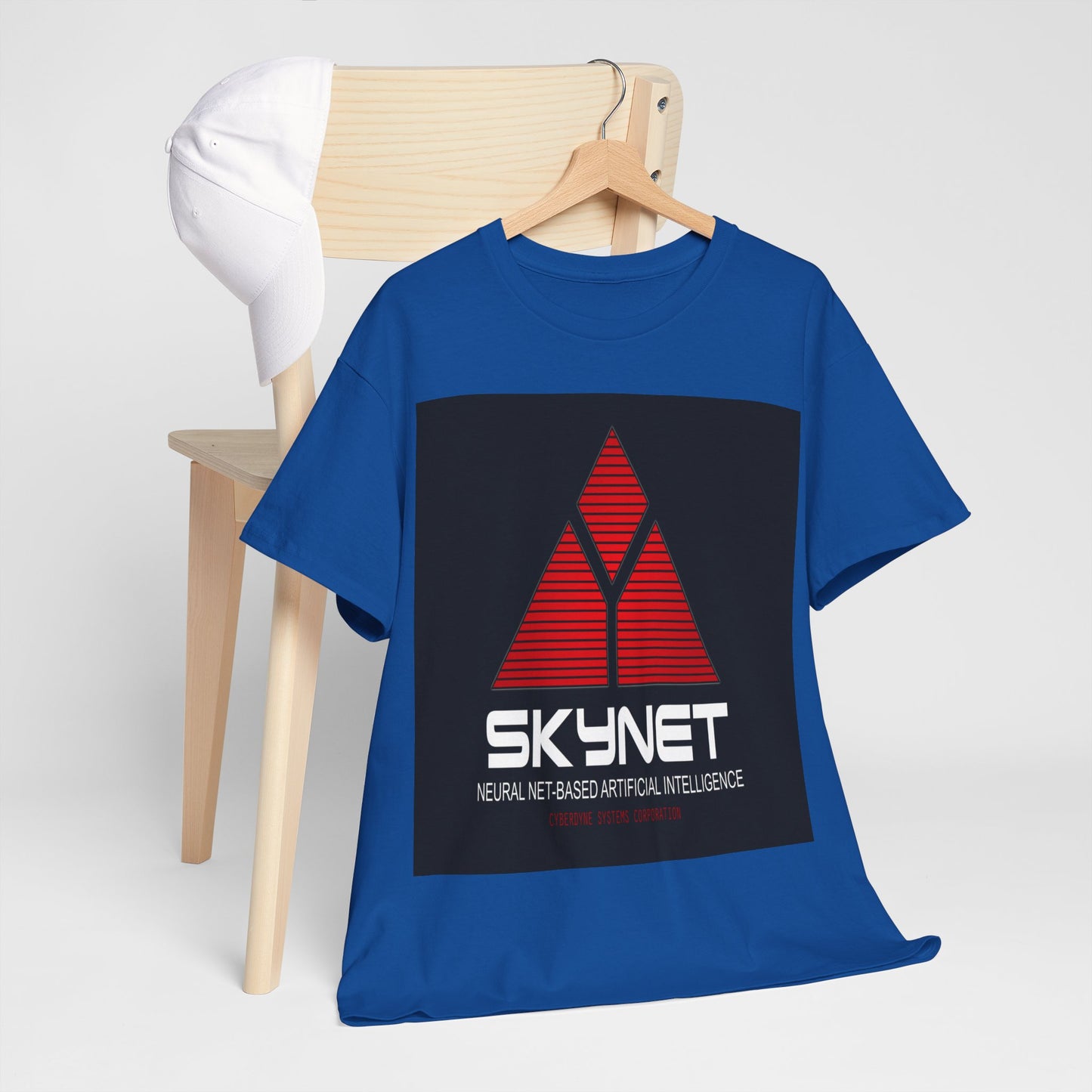 Skynet Logo Tee — Retro Red AI Graphic T-Shirt